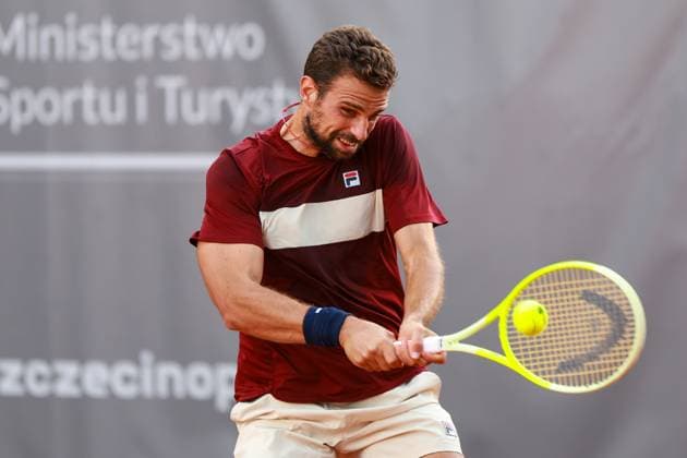 SZCZECIN, 11.09.2024 TURNIEJ TENISA ZIEMNEGO ATP, Tennis Herren CHALLENGER INVEST IN SZCZECIN OPEN 2024 NZ STEFANO NAPOLITANO FOT. KRZYSZTOF CICHOMSKI NEWSPIX.PL --- Newspix.pl  240911KCI040