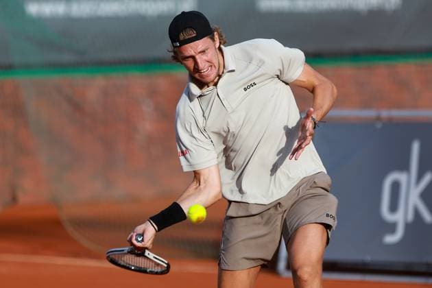SZCZECIN, 11.09.2024 TURNIEJ TENISA ZIEMNEGO ATP, Tennis Herren CHALLENGER INVEST IN SZCZECIN OPEN 2024 NZ JACOPO BERRETTINI FOT. KRZYSZTOF CICHOMSKI NEWSPIX.PL --- Newspix.pl  240911KCI043
