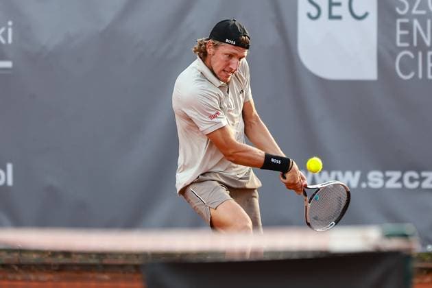 SZCZECIN, 11.09.2024 TURNIEJ TENISA ZIEMNEGO ATP, Tennis Herren CHALLENGER INVEST IN SZCZECIN OPEN 2024 NZ JACOPO BERRETTINI FOT. KRZYSZTOF CICHOMSKI NEWSPIX.PL --- Newspix.pl  240911KCI049