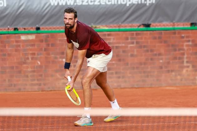 SZCZECIN, 11.09.2024 TURNIEJ TENISA ZIEMNEGO ATP, Tennis Herren CHALLENGER INVEST IN SZCZECIN OPEN 2024 NZ STEFANO NAPOLITANO FOT. KRZYSZTOF CICHOMSKI NEWSPIX.PL --- Newspix.pl  240911KCI053