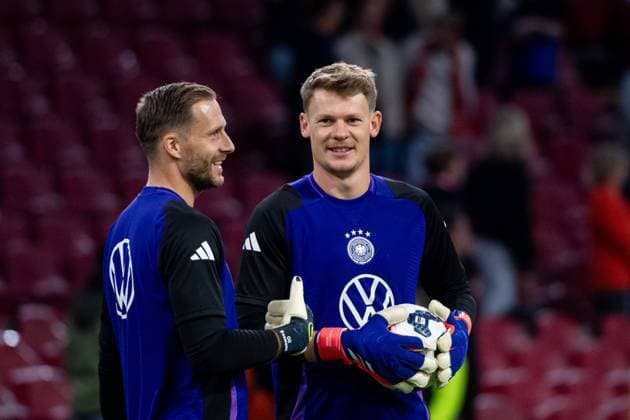 Oliver Baumann Germany, 12 , Alexander Nuebel Germany, 21 , NED, Netherlands NED vs Germany GER , Soccer international, UEFA Nations League, League A, Season 2024 2025, Matchday 2, 10 09 2024 NED, Netherlands NED vs Germany GER , Soccer international, UEFA Nations League, Season 2024 2025, Matchday 2, 10 09 2024 Amsterdam Copyright: xEibner-Pressefoto Memmlerx EP_MMR