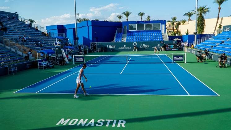 September 11, 2024, Monastir, Monastir Governorate, Tunisia: Monastir, Tunisia. 10 September 2024. The tennis court of the match between Sara Sorribes Tormo of Spain and Jana Fett of Croatia at the Jasmin Open tennis tournament in Monastir, Tunisia. The women s professional tennis tournament is taking place at the Magic Hotel Skanes in Monastir between 9 and 15 September 2024 Monastir Tunisia - ZUMAd99_ 20240911_zap_d99_006 Copyright: xHasanxMradx