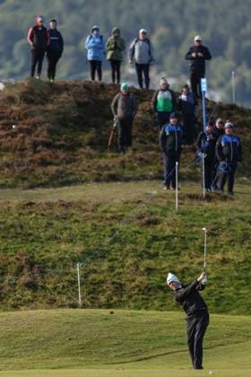 2024 Amgen Irish Open, Royal County Down, Newcastle, Northern Ireland 12 9 2024 Gary Hurley plays a shot from the 5th fairway Gary Hurley plays a shot from the 5th fairway 12 9 2024  Copyright: x INPHO BenxBradyx BB4_2009