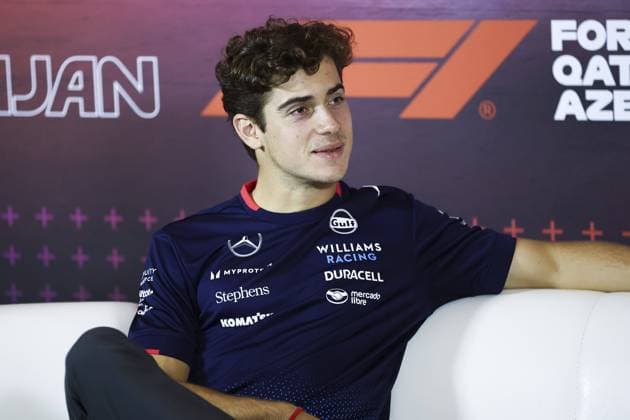 COLAPINTO Franco (arg), Williams Racing FW46, portrait press conference, PK, Pressekonferenz during the Formula 1 Azerbaijan Grand Prix 2024, 17th round of the 2024 Formula One World Championship, WM, Weltmeisterschaft from September 13 to 15, 2024 on the Baku City Circuit, in Baku, Azerbaijan - F1 - AZERBAIJAN GRAND PRIX 2024 DPPI Panoramic  240912_R17_AZERBAIJAN_DP_EA029989