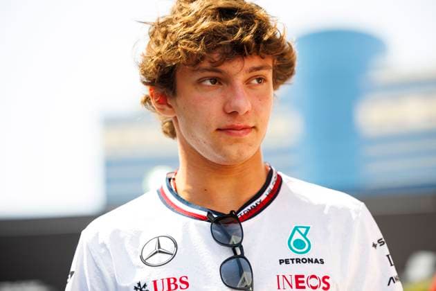 12th September 2024; Baku City Circuit, Baku, Azerbaijan; Formula 1 Azerbaijan Grand Prix 2024; Team and Driver arrivals day; 18-year-old 2025 Mercedes AMG Petronas driver Andrea Kimi Antonelli arrives trackside  ActionPlus12691532 StephenxBlackberry