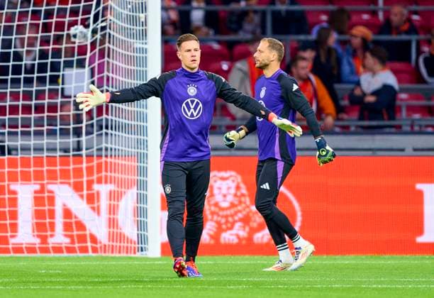 Marc-Andre ter STEGEN, DFB 1 Oliver Baumann, DFB 12, in the UEFA Nations League 2024 match NETHERLANDS - GERMANY 2-2 in Season 2024 2025 at Sept 10, 2024 in Amsterdam, NL.