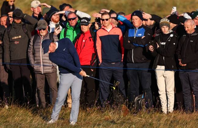 2024 Amgen Irish Open, Royal County Down, Newcastle, Northern Ireland 13 9 2024 Rory McIlroy plays a shot from the rough on the 11th Rory McIlroy plays a shot from the rough on the 11th 13 9 2024  Copyright: x INPHO BenxBradyx BB4_4839