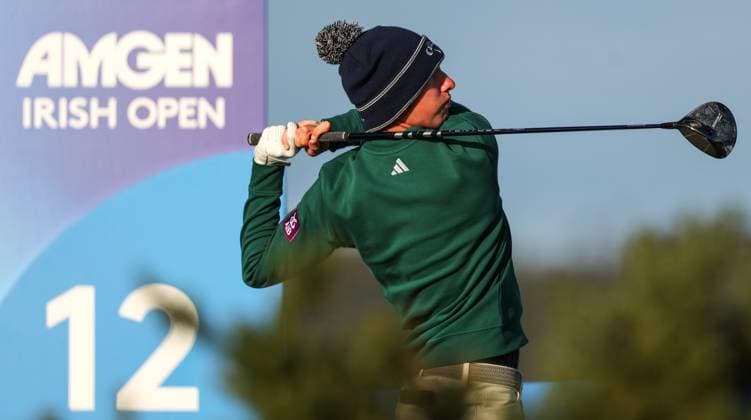2024 Amgen Irish Open, Royal County Down, Newcastle, Northern Ireland 13 9 2024 Tom McKibbon tees off on the 12th Tom McKibbon tees off on the 12th 13 9 2024  Copyright: x INPHO BenxBradyx BB4_4843