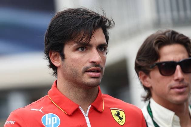 F1 Grand Prix Of Azerbaijan 2024 Practice 1 Carlos Sainz of Ferrari before first practice ahead of the Formula 1 Grand Prix of Azerbaijan at Baku City Circuit in Baku, Azerbaijan on September 13, 2024. Baku Azerbaijan  Copyright: xJakubxPorzyckix originalFilename:porzycki-f1grandp240913_np99G.jpg