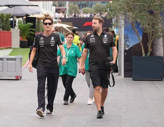 13 09 2024, Baku City Circuit , Baku, FORMULA 1 QATAR AIRWAYS AZERBAIJAN GRAND PRIX 2024 ,in the picture George Russell GBR , Mercedes AMG Petronas Formula One Team Defodi 506 20240913 hbr 0344 Defodi-506
