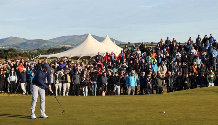 2024 Amgen Irish Open, Royal County Down, Newcastle, Northern Ireland 13 9 2024 Rory McIlroy putts the ball on the 11th green Rory McIlroy putts the ball on the 11th green 13 9 2024  Copyright: x INPHO BenxBradyx BB_15510