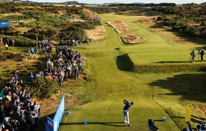 2024 Amgen Irish Open, Royal County Down, Newcastle, Northern Ireland 13 9 2024 Rory McIlroy tees off on the 13th Rory McIlroy tees off on the 13th 13 9 2024  Copyright: x INPHO BenxBradyx BB_15514