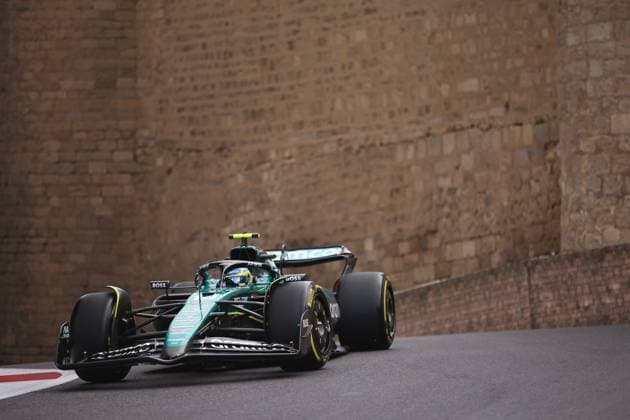 14 ALONSO Fernando (spa), Aston Martin F1 Team AMR24, action during the Formula 1 Azerbaijan Grand Prix 2024, 17th round of the 2024 Formula One World Championship, WM, Weltmeisterschaft from September 13 to 15, 2024 on the Baku City Circuit, in Baku, Azerbaijan - F1 - AZERBAIJAN GRAND PRIX 2024 DPPI Panoramic  240913_R17_AZERBAIJAN_DP_EA012186