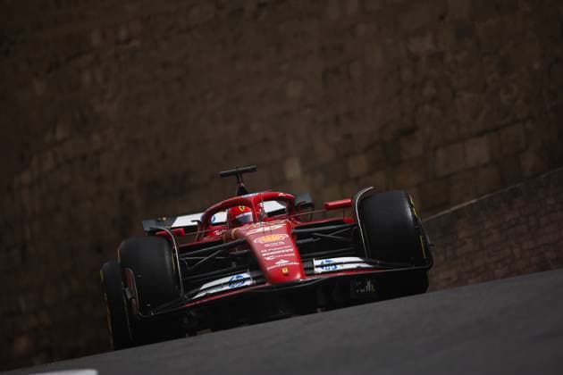 16 LECLERC Charles (mco), Scuderia Ferrari SF-24, action during the Formula 1 Azerbaijan Grand Prix 2024, 17th round of the 2024 Formula One World Championship, WM, Weltmeisterschaft from September 13 to 15, 2024 on the Baku City Circuit, in Baku, Azerbaijan - F1 - AZERBAIJAN GRAND PRIX 2024 DPPI Panoramic  240913_R17_AZERBAIJAN_DP_EA020750