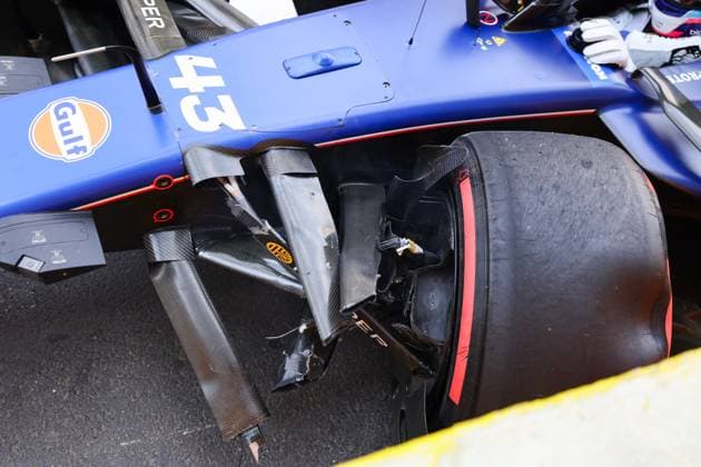 43 COLAPINTO Franco (arg), Williams Racing FW46, action, crash, accident, during the Formula 1 Azerbaijan Grand Prix 2024, 17th round of the 2024 Formula One World Championship, WM, Weltmeisterschaft from September 13 to 15, 2024 on the Baku City Circuit, in Baku, Azerbaijan - F1 - AZERBAIJAN GRAND PRIX 2024 DPPI Panoramic  240913_R17_AZERBAIJAN_DP_FG0O6022