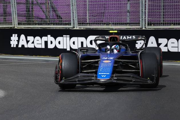 43 COLAPINTO Franco (arg), Williams Racing FW46, action, crash, accident, during the Formula 1 Azerbaijan Grand Prix 2024, 17th round of the 2024 Formula One World Championship, WM, Weltmeisterschaft from September 13 to 15, 2024 on the Baku City Circuit, in Baku, Azerbaijan - F1 - AZERBAIJAN GRAND PRIX 2024 DPPI Panoramic  240913_R17_AZERBAIJAN_DP_FG0O2299