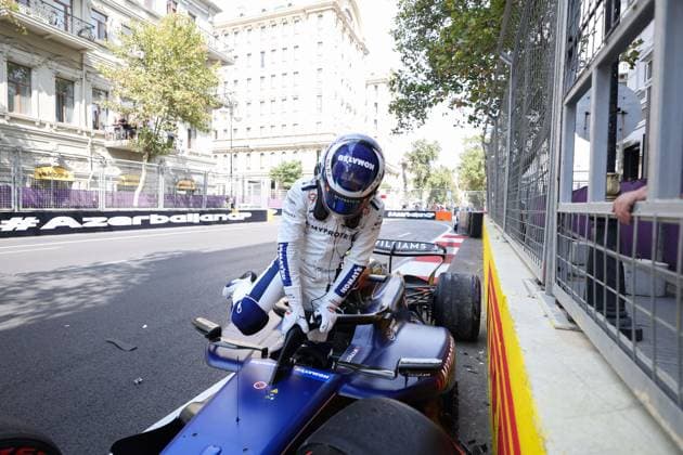 43 COLAPINTO Franco (arg), Williams Racing FW46, action, crash, accident, during the Formula 1 Azerbaijan Grand Prix 2024, 17th round of the 2024 Formula One World Championship, WM, Weltmeisterschaft from September 13 to 15, 2024 on the Baku City Circuit, in Baku, Azerbaijan - F1 - AZERBAIJAN GRAND PRIX 2024 DPPI Panoramic  240913_R17_AZERBAIJAN_DP_FG0O6054