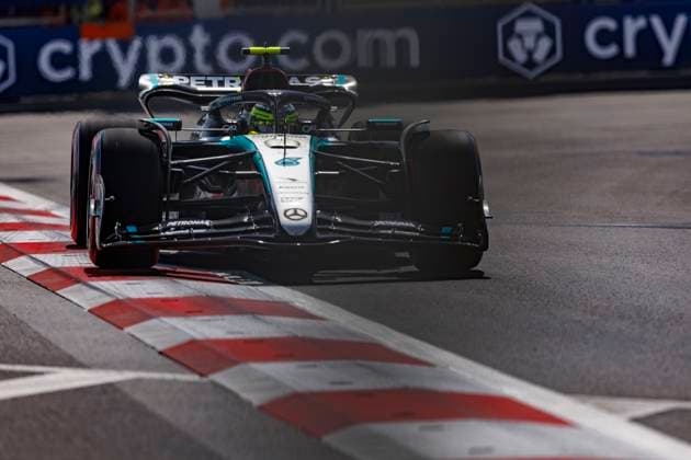 13th September 2024; Baku City Circuit, Baku, Azerbaijan; Formula 1 Azerbaijan Grand Prix 2024; Free Practice Day; Number 44 Mercedes AMG Petronas driver Lewis Hamilton during practice 1 at the Azerbaijan Formula 1  ActionPlus12691708 StephenxBlackberry