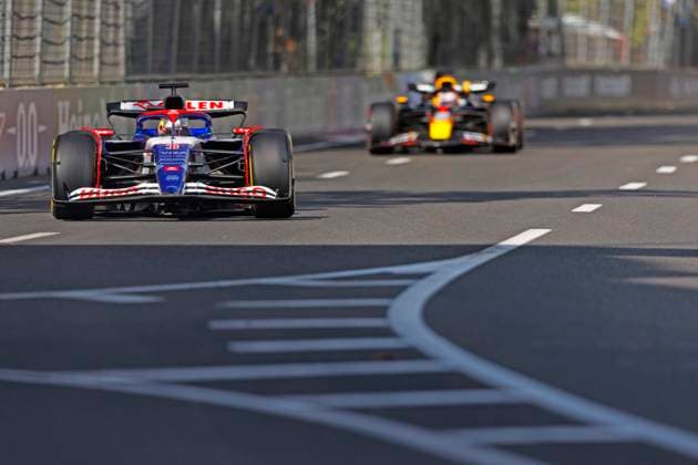 13th September 2024; Baku City Circuit, Baku, Azerbaijan; Formula 1 Azerbaijan Grand Prix 2024; Free Practice Day; Number 3 Visa Cash App RB driver Daniel Ricciardo during practice 1 at the Azerbaijan Formula 1  ActionPlus12691732 StephenxBlackberry