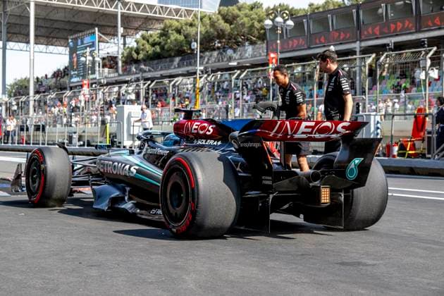 Baku - 13-09-2024, Baku City Circuit, George Russell at the Formula 1 Azerbaijan Grand Prix 2024 Friday Formula 1 Azerbaijan Grand Prix 2024 Friday  x26255411x Copyright: