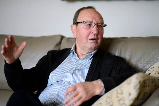 Ass. HLN - Walter Godefroot SINT-MARTENS-LATEM, BELGIUM - MARCH 19 : Walter Godefroot ( former cyclist and cycling team manager ) talking to Het Laatste Nieuws journalist Dries Mombert about winning De Ronde van Vlaanderen in 1968 and 1978 at his home on March 19, 2018 in Sint-Martens-Latem, Belgium, 19 03 18 Sint-Martens-Latem Belgium  Copyright: xNicoxVereeckenx 10701994-021