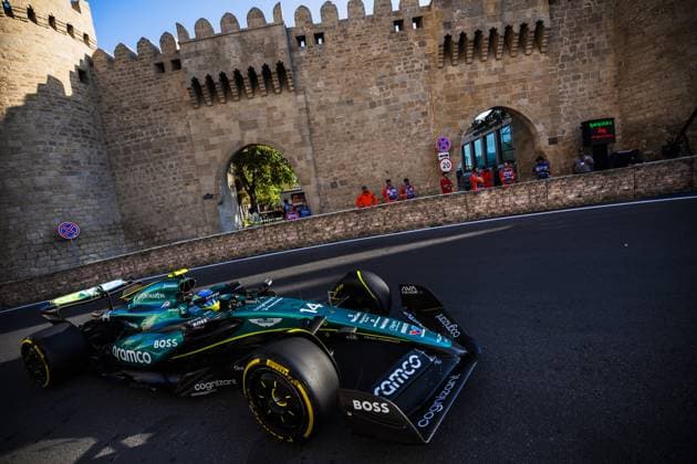 Baku City Circuit, Baku, Azerbaijan. 13.September.2024; Fernando Alonso of Spain and Aston Martin Aramco F1 Team during Formula One Azerbaijan Grand Prix  (266422852)