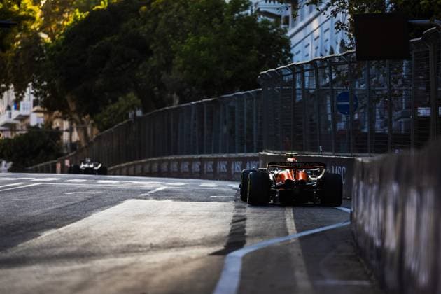 Baku City Circuit, Baku, Azerbaijan. 13.September.2024; Lando Norris of Great Britain and McLaren F1 Team during Formula One Azerbaijan Grand Prix  (266420291)