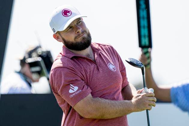 BOLINGBROOK, IL - SEPTEMBER 13: Tyrrell Hatton of the Legion XIII watches his shot from the fifth tee during day one of LIV Golf: Chicago at Bolingbrook Golf Club on September 13, 2024 in Bolingbrook, Illinois. (Photo by Ben Hsu Icon Sportswire) GOLF: SEP 13 LIV Golf League Chicago EDITORIAL USE ONLY Icon2242409130431