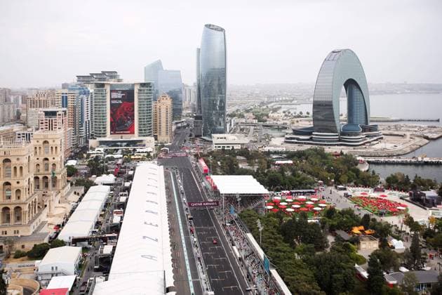 Baku city during the Formula 1 Azerbaijan Grand Prix 2024, 17th round of the 2024 Formula One World Championship, WM, Weltmeisterschaft from September 13 to 15, 2024 on the Baku City Circuit, in Baku, Azerbaijan - F1 - AZERBAIJAN GRAND PRIX 2024 DPPI Panoramic  240914_R17_AZERBAIJAN_DP_EA016404