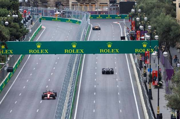 14th September 2024; Baku City Circuit, Baku, Azerbaijan; Formula 1 Azerbaijan Grand Prix 2024; Qualifying Day; Number 55 Scuderia Ferrari driver Carlos Sainz Jr during practice 3 at the Azerbaijan Formula 1  ActionPlus12692045 StephenxBlackberry