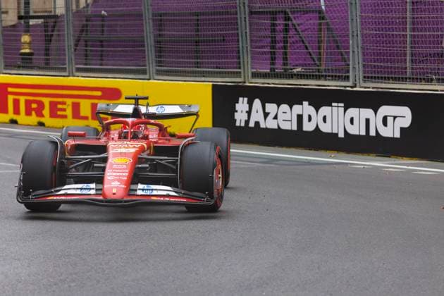 14th September 2024; Baku City Circuit, Baku, Azerbaijan; Formula 1 Azerbaijan Grand Prix 2024; Qualifying Day; Number 16 Scuderia Ferrari driver Charles Leclerc during practice 3 at the Azerbaijan Formula 1  ActionPlus12692058 StephenxBlackberry