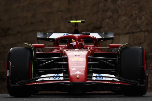 F1 Grand Prix Of Azerbaijan 2024 Practice 3 Carlos Sainz of Ferrari during third practice ahead of the Formula 1 Grand Prix of Azerbaijan at Baku City Circuit in Baku, Azerbaijan on September 14, 2024. Baku Azerbaijan  Copyright: xJakubxPorzyckix originalFilename:porzycki-f1grandp240914_npX8a.jpg