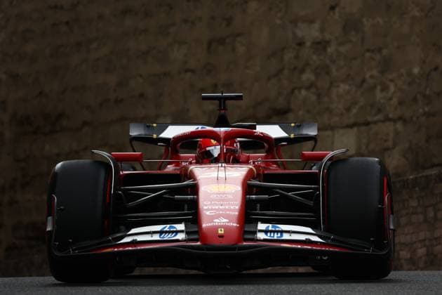 F1 Grand Prix Of Azerbaijan 2024 Practice 3 Charles Leclerc of Ferrari during third practice ahead of the Formula 1 Grand Prix of Azerbaijan at Baku City Circuit in Baku, Azerbaijan on September 14, 2024. Baku Azerbaijan  Copyright: xJakubxPorzyckix originalFilename:porzycki-f1grandp240914_nplkG.jpg