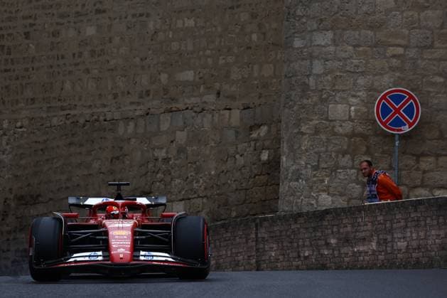 F1 Grand Prix Of Azerbaijan 2024 Practice 3 Charles Leclerc of Ferrari during third practice ahead of the Formula 1 Grand Prix of Azerbaijan at Baku City Circuit in Baku, Azerbaijan on September 14, 2024. Baku Azerbaijan  Copyright: xJakubxPorzyckix originalFilename:porzycki-f1grandp240914_npx5A.jpg