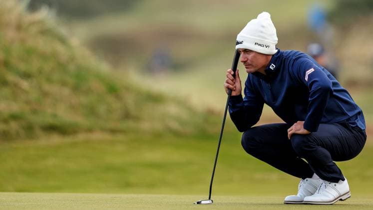2024 Amgen Irish Open, Royal County Down, Newcastle, Northern Ireland 14 9 2024 Australia™s Jason Scrivener on the 8th green Jason Scrivener on the 8th green 14 9 2024  Copyright: x INPHO BenxBradyx BB4_7825