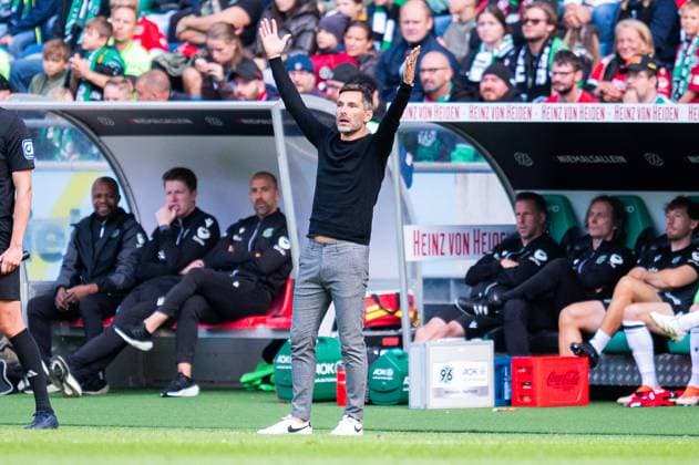 14 09 2024 Soccer, 2024 2025, 2 Bundesliga, 5 Matchday, Hannover 96 1 FC Kaiserslautern Stefan Leitl Coach Hannover DFL REGULATIONS PROHIBIT ANY USE OF PHOTOGRAPHS AS IMAGE SEQUENCES AND OR QUASI VIDEO