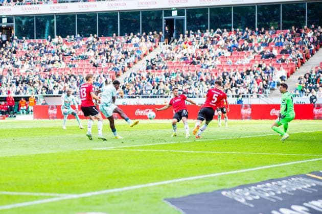 14 09 2024 Football, 2024 2025, 2 Bundesliga, Matchday 5, Hannover 96 1 FC Kaiserslautern M Ragnar Ache Kaiserslautern DFL REGULATIONS PROHIBIT ANY USE OF PHOTOGRAPHS AS IMAGE SEQUENCES AND OR QUASI VIDEO