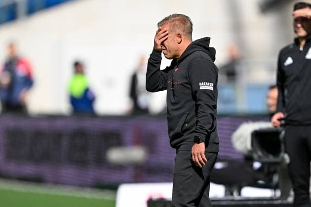 2 Bundesliga Hannover 06 1 FC Kaiserslautern on 14 09 2024 at the HDI Arena in Hannover Coach Markus Anfang Kaiserslautern dissatisfied, disappointed, disappointed, dejected MT