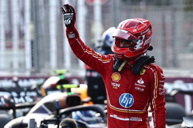 F1 Grand Prix Of Azerbaijan 2024 Qualifying Charles Leclerc of Ferrari after qualifying ahead of the Formula 1 Grand Prix of Azerbaijan at Baku City Circuit in Baku, Azerbaijan on September 14, 2024. Baku Azerbaijan  Copyright: xJakubxPorzyckix originalFilename:porzycki-f1grandp240914_npH8Q.jpg
