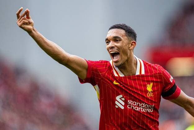 Sport Bilder des Tages Football - FA Premier League - Liverpool FC v Nottingham Forest FC LIVERPOOL, ENGLAND - Saturday, September 14, 2024: Liverpool s Trent Alexander-Arnold during the FA Premier League match between Liverpool FC and Nottingham Forest FC at Anfield. (Photo by David Rawcliffe Propaganda) LIVERPOOL Anfield MERSEYSIDE ENGLAND  Copyright: xDavidxRawcliffex P2024-09-14-Liverpool_Notts_Forest-24