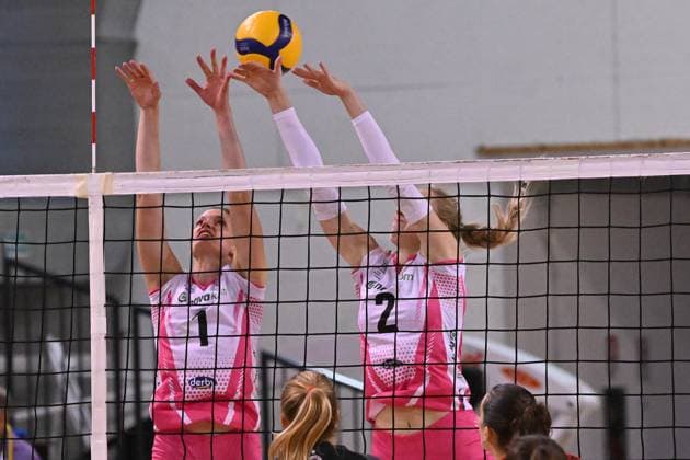 Actions of the game and players images during the match between IDresdner Sportclub 1898 (GER) vs Volleyball Club OTP Banka Branik (SLO) at Dresdner Sportclub 1898 (GER) vs Volleyball Club OTP Banka Branik (SLO) Zoppas Arena Conegliano 14 September 2024, in the 2Ã‚Â° Trofeo Citta di Conegliano during 2Ã‚Â° Torneo Citta di Conegliano - Dresdner Sportclub vs Volleyball Club OTP, Events in Conegliano, Italy, September 14 2024  Copyright: xDuilioxDellaxLibera IPAxSportx x xx IPA_49672230 IPA_Agency_IPA49672230