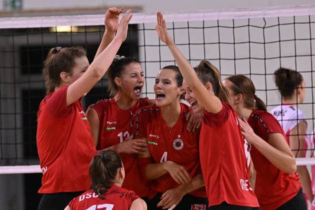 Actions of the game and players images during the match between IDresdner Sportclub 1898 (GER) vs Volleyball Club OTP Banka Branik (SLO) at Dresdner Sportclub 1898 (GER) vs Volleyball Club OTP Banka Branik (SLO) Zoppas Arena Conegliano 14 September 2024, in the 2Ã‚Â° Trofeo Citta di Conegliano during 2Ã‚Â° Torneo Citta di Conegliano - Dresdner Sportclub vs Volleyball Club OTP, Events in Conegliano, Italy, September 14 2024  Copyright: xDuilioxDellaxLibera IPAxSportx x xx IPA_49672236 IPA_Agency_IPA49672236