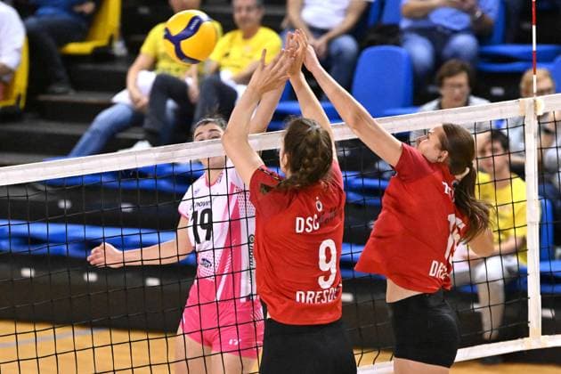 Actions of the game and players images during the match between IDresdner Sportclub 1898 (GER) vs Volleyball Club OTP Banka Branik (SLO) at Dresdner Sportclub 1898 (GER) vs Volleyball Club OTP Banka Branik (SLO) Zoppas Arena Conegliano 14 September 2024, in the 2Ã‚Â° Trofeo Citta di Conegliano during 2Ã‚Â° Torneo Citta di Conegliano - Dresdner Sportclub vs Volleyball Club OTP, Events in Conegliano, Italy, September 14 2024  Copyright: xDuilioxDellaxLibera IPAxSportx x xx IPA_49672284 IPA_Agency_IPA49672284