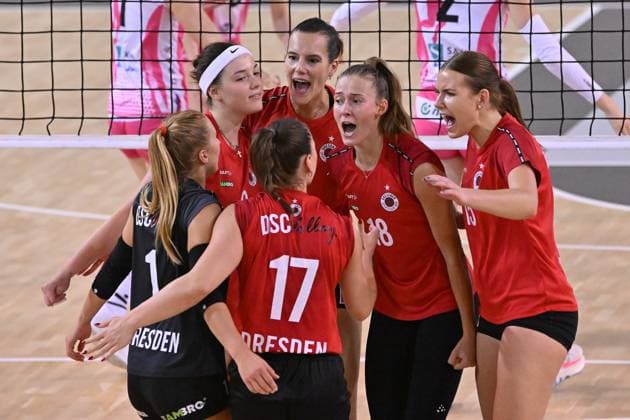 Actions of the game and players images during the match between IDresdner Sportclub 1898 (GER) vs Volleyball Club OTP Banka Branik (SLO) at Dresdner Sportclub 1898 (GER) vs Volleyball Club OTP Banka Branik (SLO) Zoppas Arena Conegliano 14 September 2024, in the 2Ã‚Â° Trofeo Citta di Conegliano during 2Ã‚Â° Torneo Citta di Conegliano - Dresdner Sportclub vs Volleyball Club OTP, Events in Conegliano, Italy, September 14 2024  Copyright: xDuilioxDellaxLibera IPAxSportx x xx IPA_49672330 IPA_Agency_IPA49672330