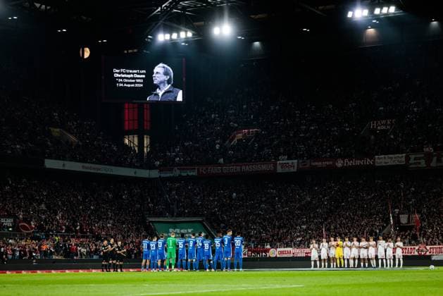 2 Fußball Bundesliga 1 FC Köln 1 FC Magdeburg 14 09 2024 Memorial minute in honor of Christoph Daum 2 Fußball Bundesliga, 1 FC Köln 1 FC Magdeburg, Köln, Rheinenergiestadion am 14 09 2024 DFL REGULATIONS PROHIBIT ANY USE OF PHOTOGRAPHS AS IMAGE SEQUENCES AND OR QUASI VIDEO Copyright: xBEAUTIFULxSPORTS Wunderlx