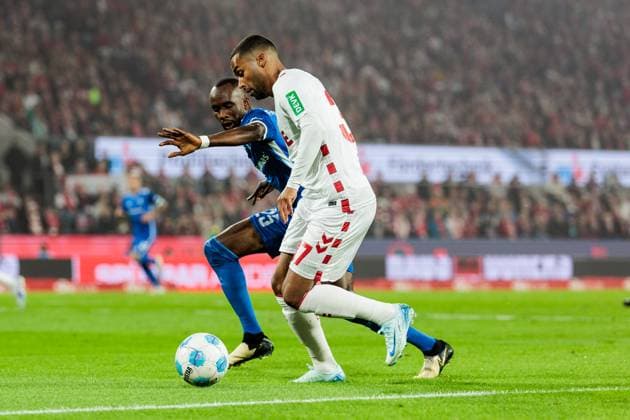 2 Soccer Bundesliga 1 FC Köln 1 FC Magdeburg 14 09 2024 duel Silas Gnaka 1 FC Magdeburg, 25 , Linton Maina 1 FC Köln, 37 2 Soccer Bundesliga, 1 FC Köln 1 FC Magdeburg, Cologne, Rheinenergiestadion on 14 09 2024 DFL REGULATIONS PROHIBIT ANY USE OF PHOTOGRAPHS AS IMAGE SEQUENCES AND OR QUASI VIDEO Copyright: xBEAUTIFULxSPORTS Wunderlx