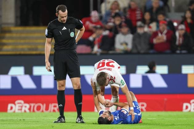 Mohammed El Hankouri 1 FC Magdeburg injured on the ground during the 2 Bundesliga match between 1 FC Köln and 1 FC Magdeburg at RheinEnergieStadion on September 14, 2024 in Cologne, Germany Germany Photo by Oliver Kaelke DeFodi Images Mohammed El Hankouri 1 FC Magdeburg injured on the ground during the 2 Bundesliga match between 1 FC Köln and 1 FC Magdeburg at RheinEnergieStadion on September 14, 2024 in Cologne, Germany Photo by Oliver Kaelke DeFodi Images DFB DFL REGULATIONS PROHIBIT ANY USE OF PHOTOGRAPHS AS IMAGE SEQUENCES AND OR QUASI VIDEO Defodi 678 2024 09 14 OK KOEFCM 0376 Defodi-678 DFB DFL REGULATIONS PROHIBIT ANY USE OF PHOTOGRAPHS AS IMAGE SEQUENCES AND OR QUASI-VIDEO.