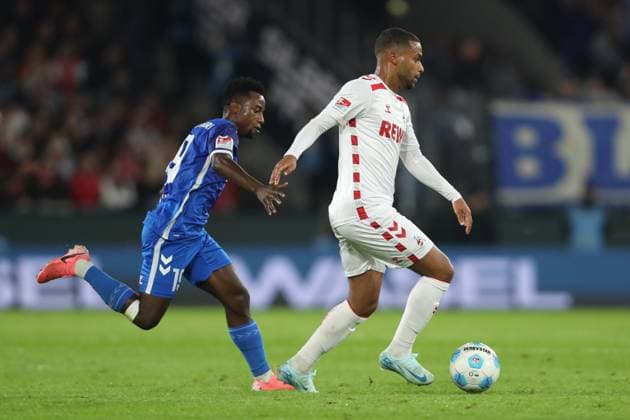 Lubambo Musonda 1 FC Magdeburg and Linton Maina 1 FC Koeln battle for the ball during the 2 Bundesliga match between 1 FC Köln and 1 FC Magdeburg at RheinEnergieStadion on September 14, 2024 in Cologne, Germany Germany Photo by Oliver Kaelke DeFodi Images Lubambo Musonda 1 FC Magdeburg and Linton Maina 1 FC Koeln battle for the ball during the 2 Bundesliga match between 1 FC Köln and 1 FC Magdeburg at RheinEnergieStadion on September 14, 2024 in Cologne, Germany Photo by Oliver Kaelke DeFodi Images DFB DFL REGULATIONS PROHIBIT ANY USE OF PHOTOGRAPHS AS IMAGE SEQUENCES AND OR QUASI VIDEO Defodi 678 2024 09 14 OK KOEFCM 0669 Defodi-678 DFB DFL REGULATIONS PROHIBIT ANY USE OF PHOTOGRAPHS AS IMAGE SEQUENCES AND OR QUASI-VIDEO.