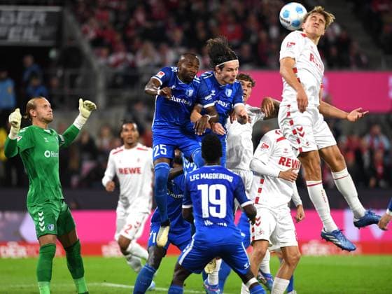 14 09 2024, Cologne, Germany, RheinEnergieStadion, 1 FC Köln vs 1 FC Magdeburg 2 Bundesliga, Timo Huebers 1 FC Koeln in action, on the ball, single action Photo Ralf Treese DFB DFL REGULATIONS PROHIBIT ANY USE OF PHOTOGRAPHS AS IMAGE SEQUENCES AND OR QUASI VIDEO Cologne RheinEnergieStadion North Rhine Westphalia Germany 521_KOEFCM20240914_003 Treese-521