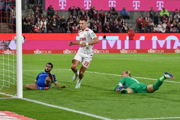Penalty area scene Goal chance by Tim Lemperle Koeln 19 mi Mo El Hankouri Magdeburg 11 li Dominik Reimann Magdeburg 1 re 14 09 2024 Soccer 1 FC Koeln vs 1 FC Magdeburg, Rheinenergiestadion, Koeln, DFB DFL REGULATIONS PROHIBIT ANY USE OF PHOTOGRAPHS AS IMAGE SEQUENCES AND OR QUASI VIDEO NRW Germany Copyright: xpepphotox xSaschaxWeizx pep00321, pep_20240914_hm
